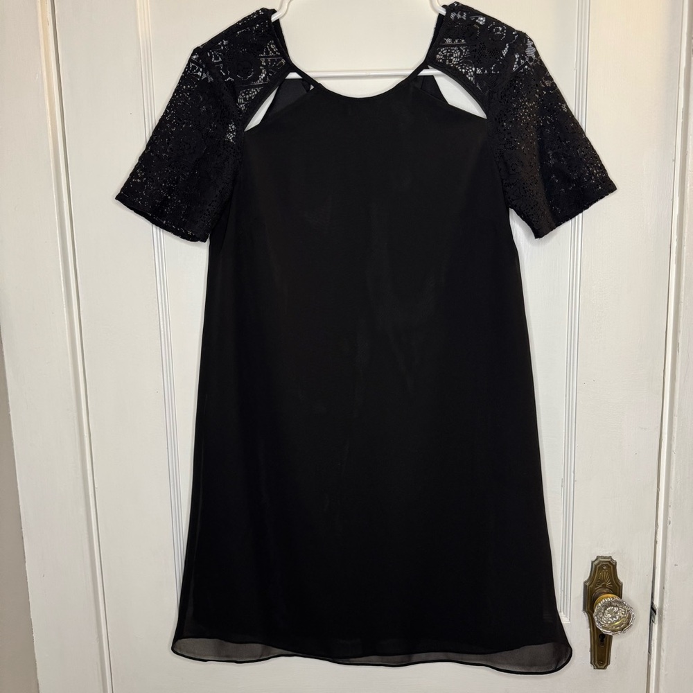 BCBGeneration Black Lace Cut Out Mini Dress XS
